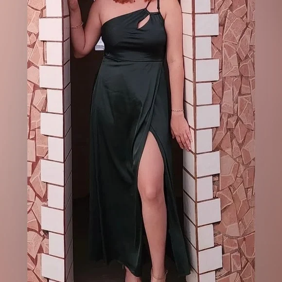 SHEIN | Dresses | Shein Emerald Green Dress | Poshmark